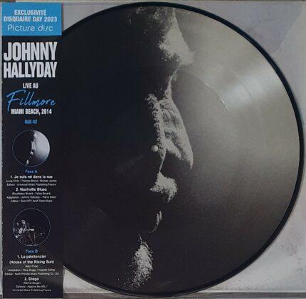 vinyle johnny hallyday live au fillmore miami beach 2014 picture disc maxi 45 tours recto