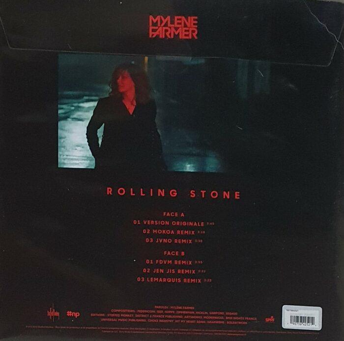 vinyle bleu mylène farmer rolling stone verso
