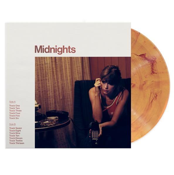vinyle-midnights-taylor-swift-blood-moon-marbled-kilm-music vinyle orange marbré taylor swift midnights