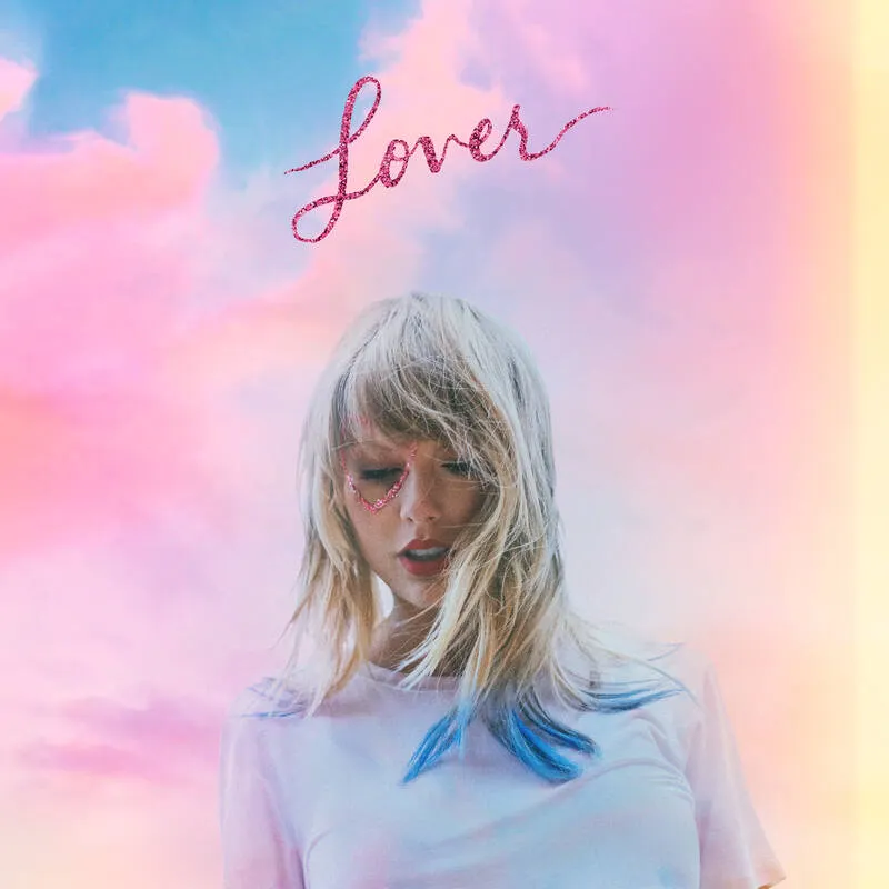 vinyle-bleu-et-vinyle-rose-taylor-swift-lover-kilm-music vinyle bleu et vinyle rose taylor swift lover