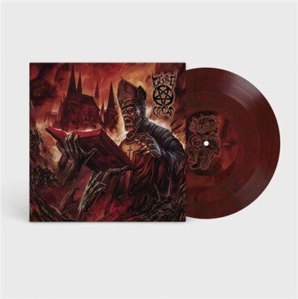 vinyle rouge & noir marbré mystic circle