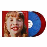vinyle rouge et bleu marbré angèle brol la suite recto