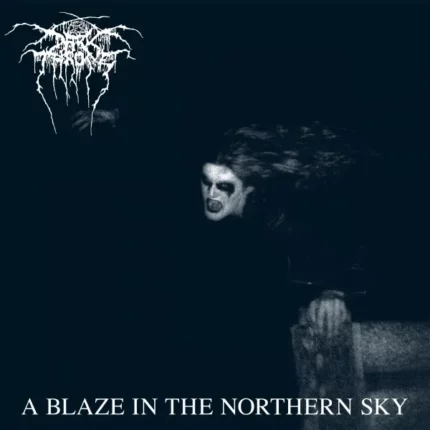 pochette recto vinyle blanc darkthrone a blaze in the northern sky