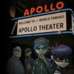Pochette recto vinyle rouge gorillaz demon days live from the apollo theatre