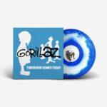 vinyle blanc & bleu gorillaz tomorrow comes today