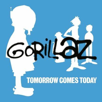 vinyle blanc & bleu gorillaz tomorrow comes today