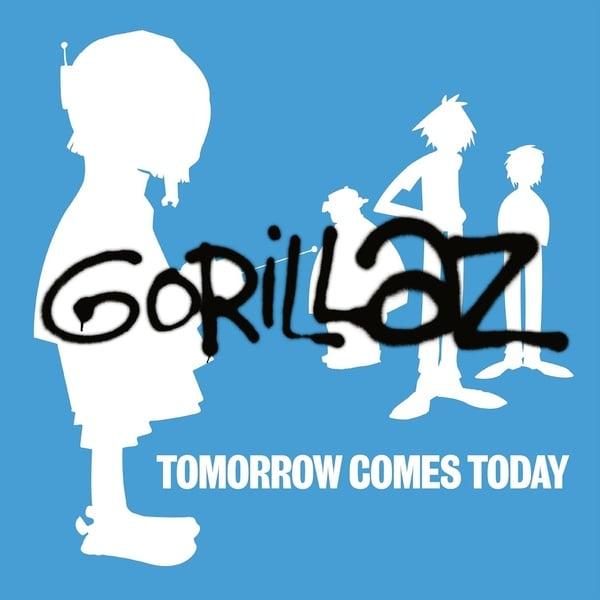 vinyle blanc & bleu gorillaz tomorrow comes today