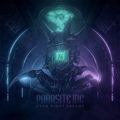 vinyle bleu et blanc marbré parasite inc cyan night dreams