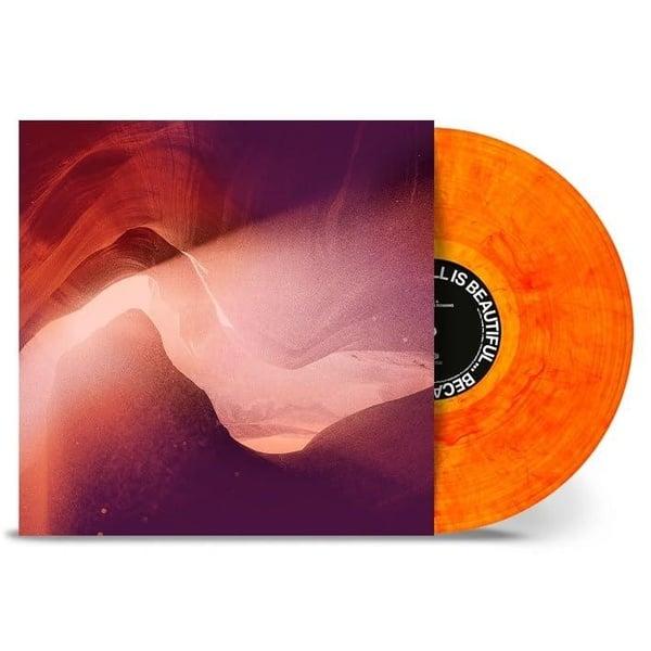vinyle rouge et jaune marbré we came as romans all is beautiful because we're doomed