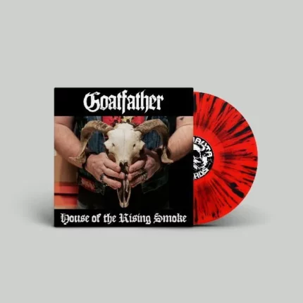 vinyle rouge et noir splatter goatfather house of the rising smoke