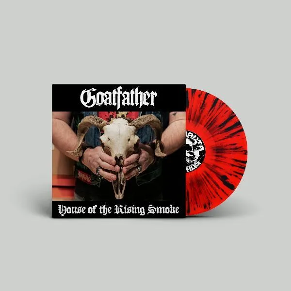vinyle rouge et noir splatter goatfather house of the rising smoke