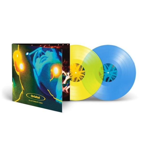 vinyle jaune et bleu orbital glastonbury 1994