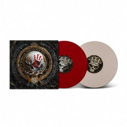 vinyle rouge et blanc five finger death punch best of volume 2