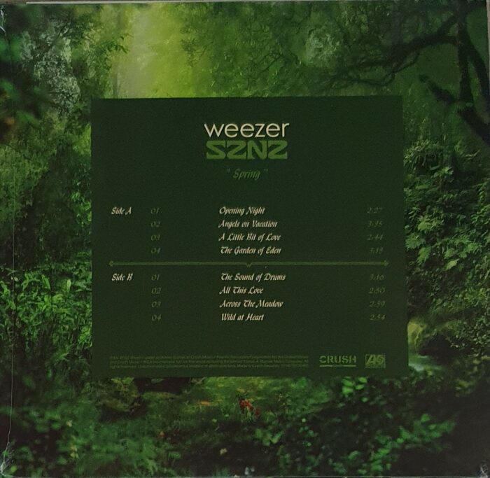 disque vinyle weezer sznz spring glow in the dark verso