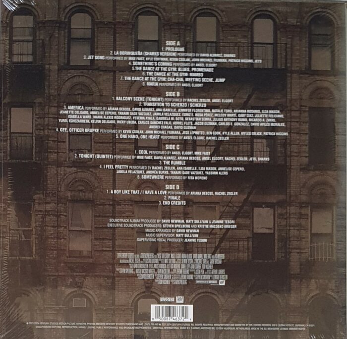 pochette verso vinyle west side story 2021 verso