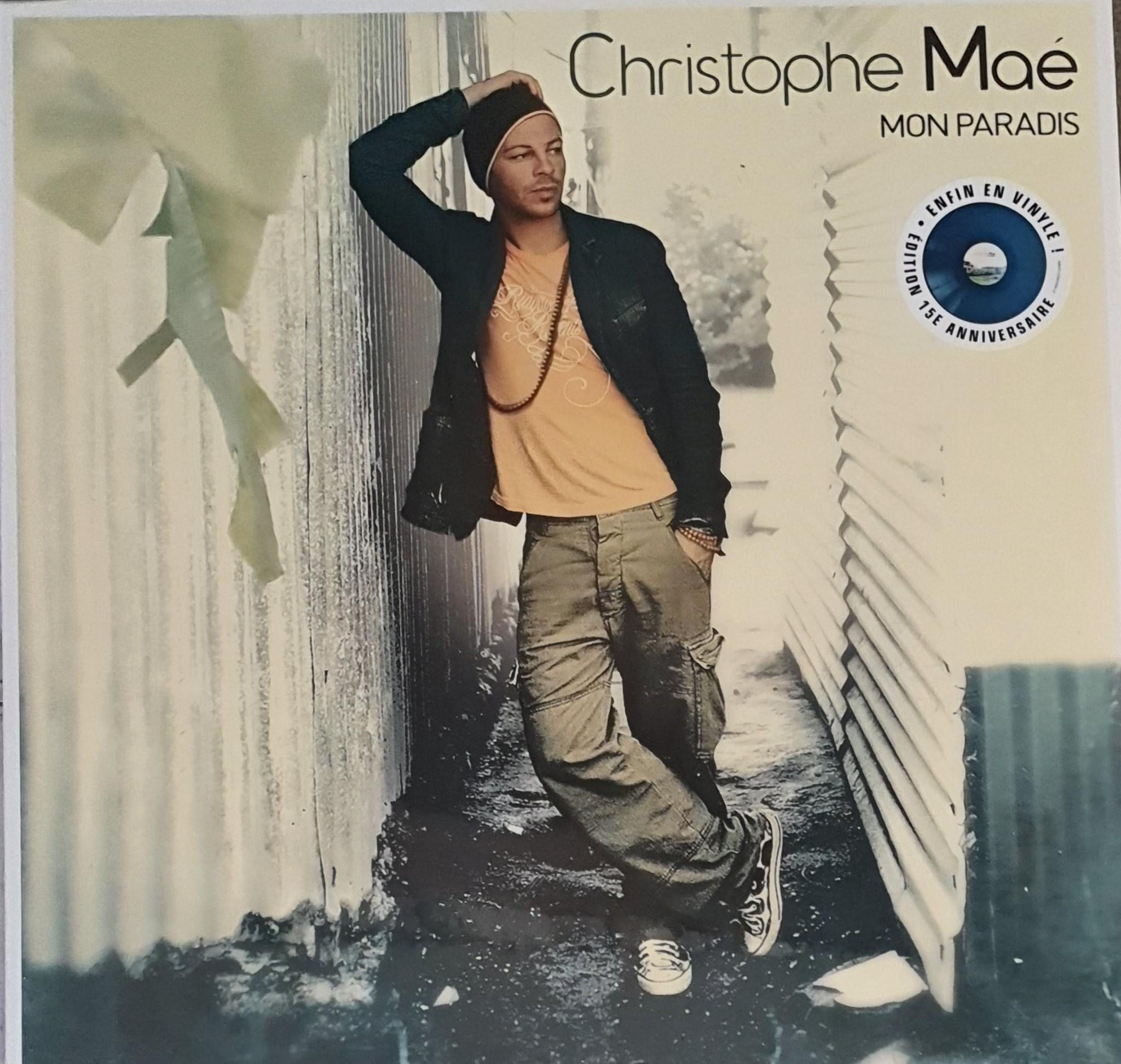 vinyle christophe maé mon paradis édition limitée couleur recto