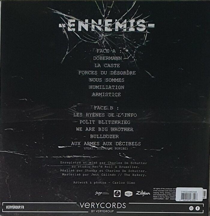 vinyle no one is innocent ennemis blanc verso