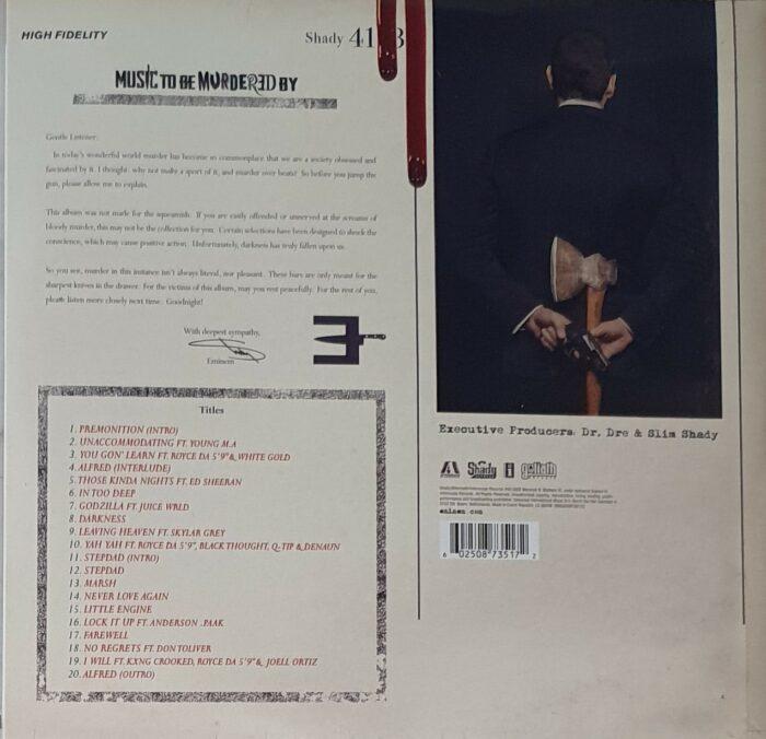 VINYLE EMINEM MUSIC TO BE MURDERED BY VERSO