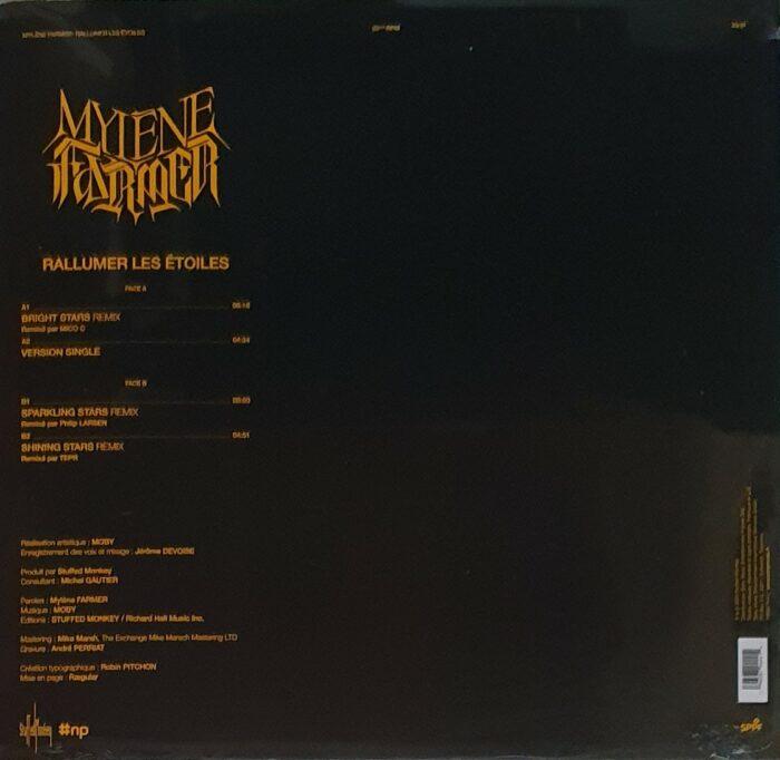 vinyle mylene farmer rallumer les étoiles verso