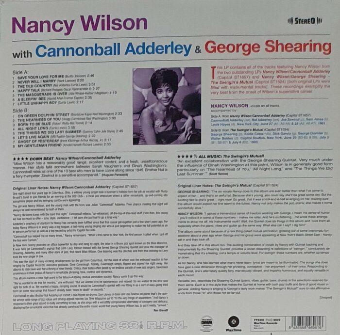 VINYLE NANCY WILSON WITH CANNONBALL ADDERLEY VERSO