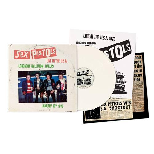 vinyle blanc sex pistols live in the usa longhorns ballroom dallas 1978