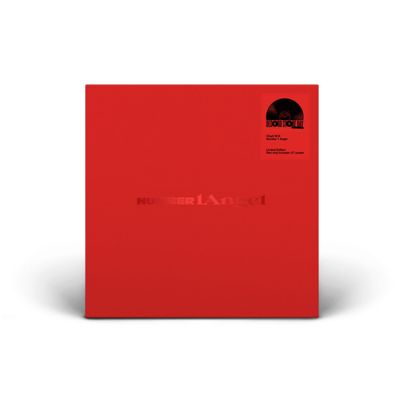 pochette recto vinyle rouge charli xcx number 1 angel