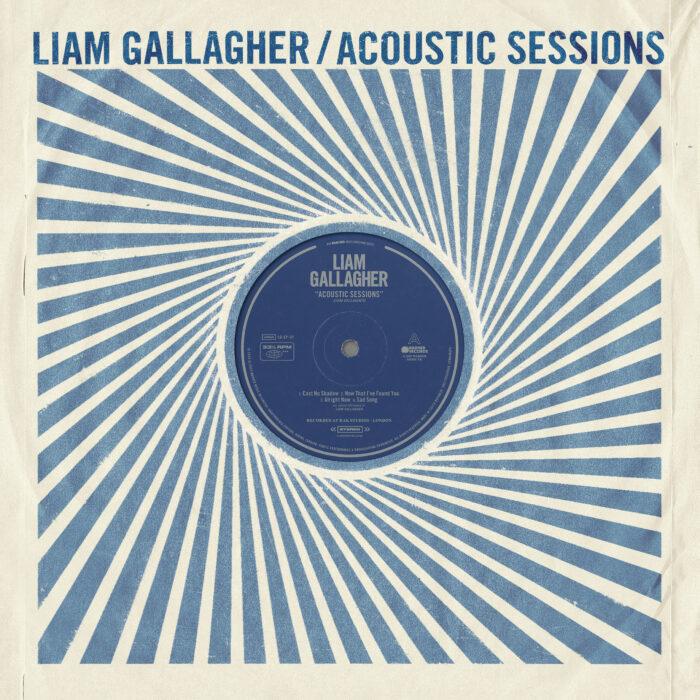 pochette recto vinyle bleu argent liam gallagher acoustic sessions rsd 2025