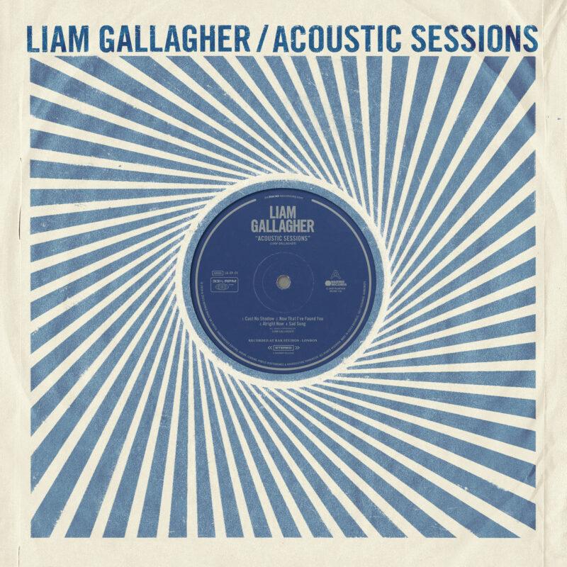 pochette recto vinyle bleu argent liam gallagher acoustic sessions rsd 2025